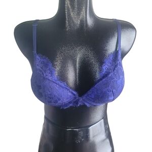 La Senza Blue Lace Underwire Bra 32B